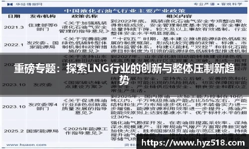 重磅专题：探索LNG行业的创新与整体压制新趋势