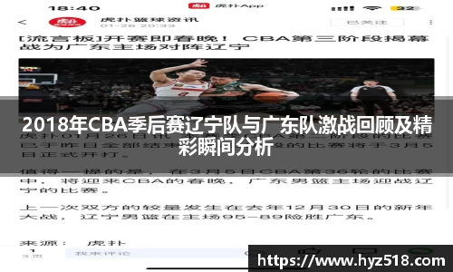 2018年CBA季后赛辽宁队与广东队激战回顾及精彩瞬间分析